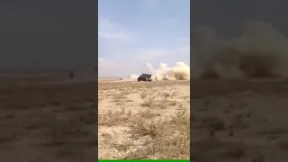 Armenian Soldiers firing artillery at azerbaijan