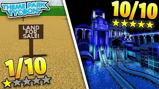 Rating NOOB vs PRO parks in Theme Park Tycoon 2!