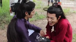 [The Untamed] Wei Wuxian and Jiang Cheng fighting scenes behind the clips