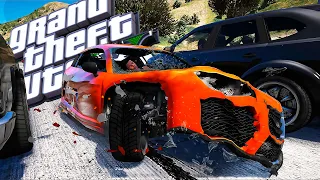 РЕАЛИСТИЧНЫЕ АВАРИИ МАШИН В ГТА 5►ОБЗОР НА УЛУЧШЕННУЮ ФИЗИКУ GTA 5 (Realistic Crash Deformation Mod)