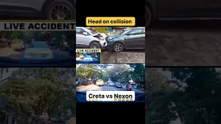 Creta Vs Nexon Accident || Build Quality || #shorts