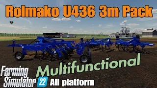 Rolmako U436 3m Pack  / FS22 mod for all platforms/ UPDATE May7/24