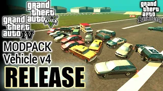 M0DPACK VEHICLE GTA IV & GTA V FOR GTA SA ANDROID | Version 4 | M0D FOR GTA SA ANDROID