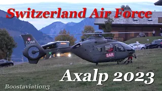 Axalp 2023 Switzerland Air Force EC135 takeoff at Axalp station