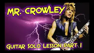 How to play ‘Mr. Crowley’ by Ozzy Osbourne Guitar Solo Lesson w/tabs pt1