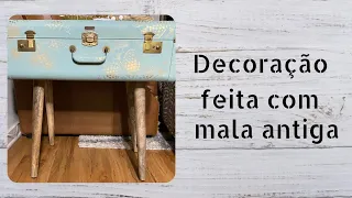 Inacreditável transformei uma mala antiga que achei no lixo em uma linda Mesa.#reciclando