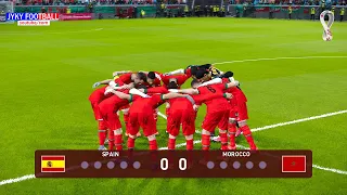 PES - Morocco vs Spain Penalty Shootout - FIFA World Cup 2022 Qatar 1/8 final - Gameplay PC