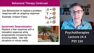 150 Lecture 24.4 Types of Psychotherapy