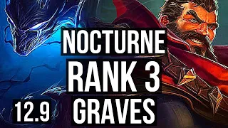 NOCTURNE vs GRAVES (JNG) | Rank 3, 8/2/8, Dominating | KR Challenger | 12.9