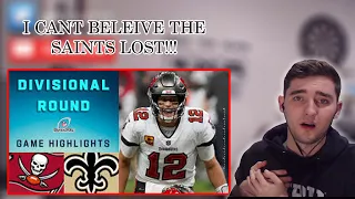 British Saints Fan Reacts to Buccaneers vs. Saints Divisional Round Highlights | NFL 2020 Playoffs