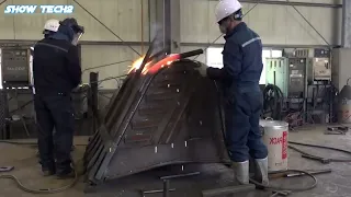 How to make The big Excavator Bucket in Factory