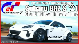 Gran Turismo 7 - Subaru BRZ S '21 Tune | Grand Valley Setup | 2JZ-GTE-Supra | GT7 Tuning Guide
