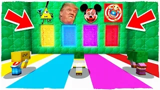 DO NOT CHOOSE THE WRONG DIMENSION! Kick the Buddy, Trump, Bill Cipher and Mickey.exe in Minecraft