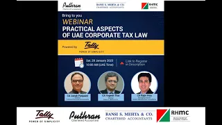 Webinar - Practical Aspects of UAE Corporate Tax Law (Part 1)