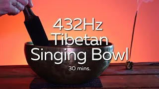 432Hz Tibetan Singing Bowl Meditation | Sacral Chakra | 30 min | Note D