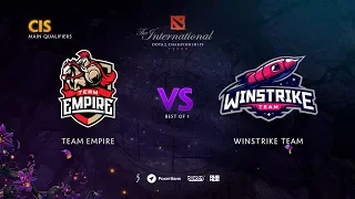 Team Empire vs Winstrike Team, TI9 Qualifiers CIS, bo1 [Lex & 4ce]