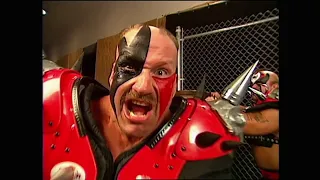 Road Warrior Hawk Whips an Oil Barrel backstage! (feat Animal) 1997 (WWF)