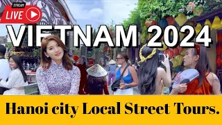 Hanoi city of Vietnam Local Streets Walking Tours/2024#shafique vlogs.