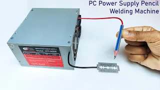 How To Make Simple Pc Power Supply Pencil Welding Machine At Home With Blade | 12V Welding Machine