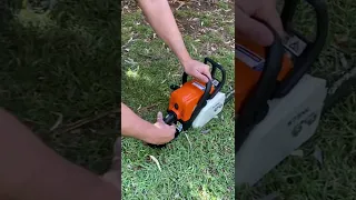 How to Start a Stihl Chainsaw #Shorts