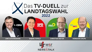 Das Live-Duell vor der Landtagswahl: Die Spitzenkandidaten zu Gast bei wsr