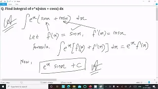 Integrate : eˣ (sinx + cosx) dx