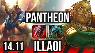 PANTHEON vs ILLAOI (TOP) | 7 solo kills, 700+ games | BR Master | 14.11