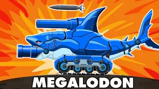 MEGALODON Defeat Your Opponent With Rocket! | Cartoons About Tanks | TankAnimations