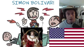 American Reacts Simón Bolívar - Reverberations - Extra History - #1