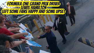 Lewis Hamilton signing autographs at Kimmel Live