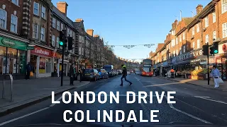 London 4K Drive | King’s Cross to Colindale | via Belsize Park, Hampstead, Golders Green | Dec 2022