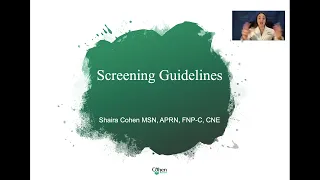 Screening Guidelines for health care providers.