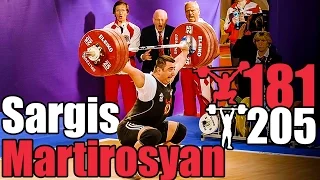 Sargis Martirosyan (105kg) 181kg Snatch - silver medal - 205kg Clean and Jerk - 2017 Europeans
