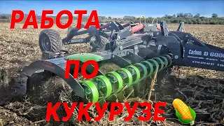 Дисковая борона Carbon D6000 работа по кукурузе.