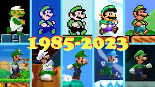 Evolution of Luigi in Super Mario Series (1985-2023)