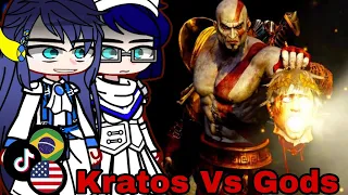 Valkyries react to Kratos (tik Toks) english 🇺🇲 and Portuguese 🇧🇷 Pt 2