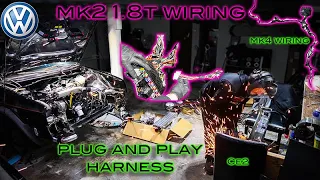 How To Wire MK2 Golf 1.8t | Plug and Play Adapter Harness Install Pt.8