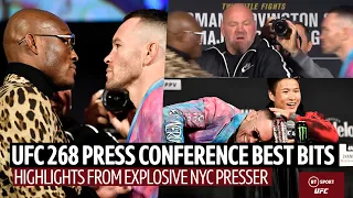 Usman pushes Covington! UFC 268 Press Conference Highlights and Face-offs