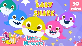 Baby Shark + Baa Baa Black Sheep + More Little Mascots Nursery Rhymes & Kids Songs