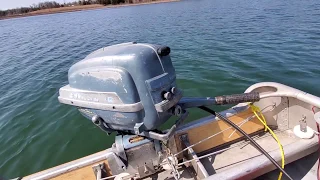 1953 Evinrude Super Fastwin 15hp Outboard Motor Lake Test