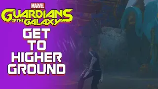 Guardians of the galaxy | Get to higher ground | Reach lady hellbenders fortress