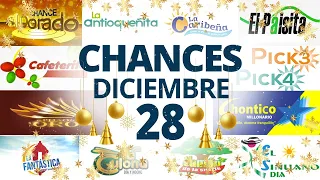 Resultados del Chance del Jueves 28 de Diciembre de 2023  Loterias 😱🤑💰💵