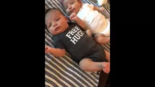 Twins talking 1 month old