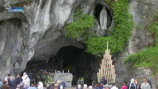 Messe von der Erscheinungsgrotte in Lourdes 28.05.2021