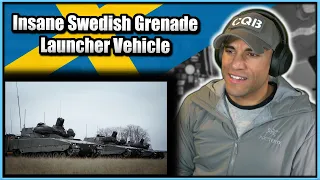 Marine reacts to Insane Swedish Grenade Launcher Vehicle (GRKPBV 90)