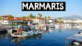 Turkish FOOD MARKET in MARMARIS Turkey | Walking tour of Marmaris Muğla Türkiye  [S6-E79]