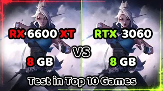 RX 6600 XT vs RTX 3060 - Test in Top 10 Games - 2023