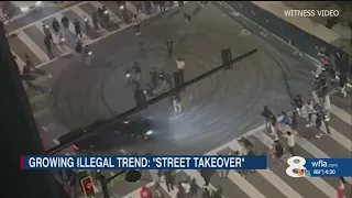 Shocking video shows 'street takeover' shutting down Water Street intersection in Tampa