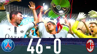 FIFA 23 PS5  - ALL STARS PLAYS TOGETHER ! PSG 46 - 0 AC MILAN ! UEFA CHAMPIONS LEAGUE FINAL - [4K]