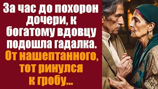 За час до похорон дочери, к богатому вдовцу подошла гадалка. От нашептанного, тот ринулся к гробу...